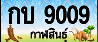 ป้ายทะเบียน กบ 9009 กาฬสินธุ์